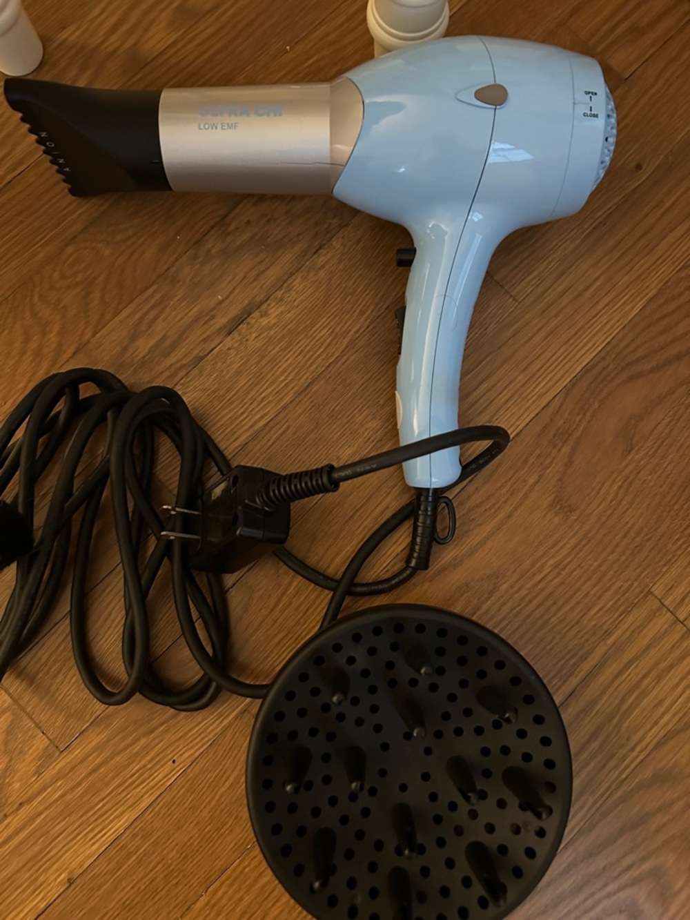 Light Blue Hair Dryer with Diffuser - Unbranded